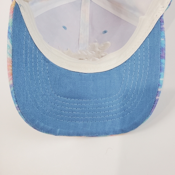 Vintage San Diego California Tie Dye Starburst Hippie Hat Cap OSFA Smith Novelty - Picture 7 of 9